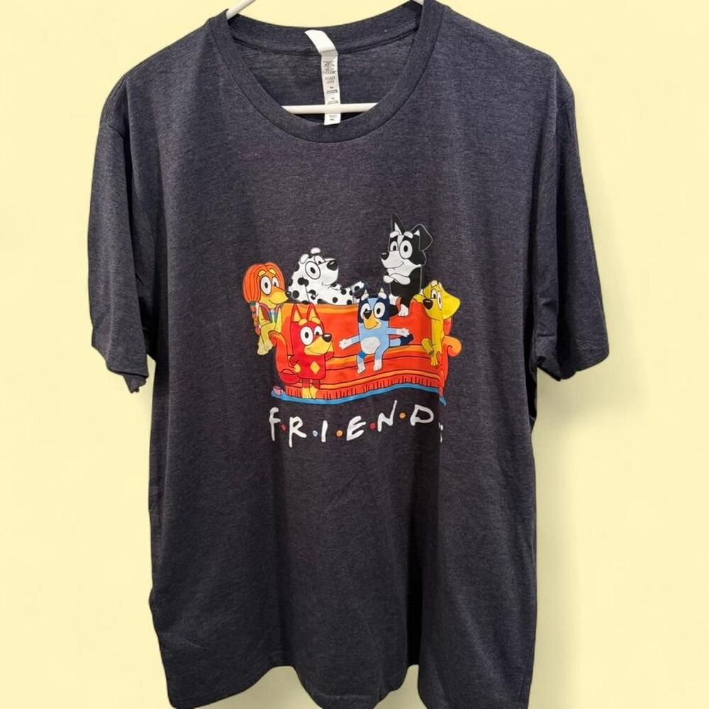 Bluey Women's Grey and Black T-shirt